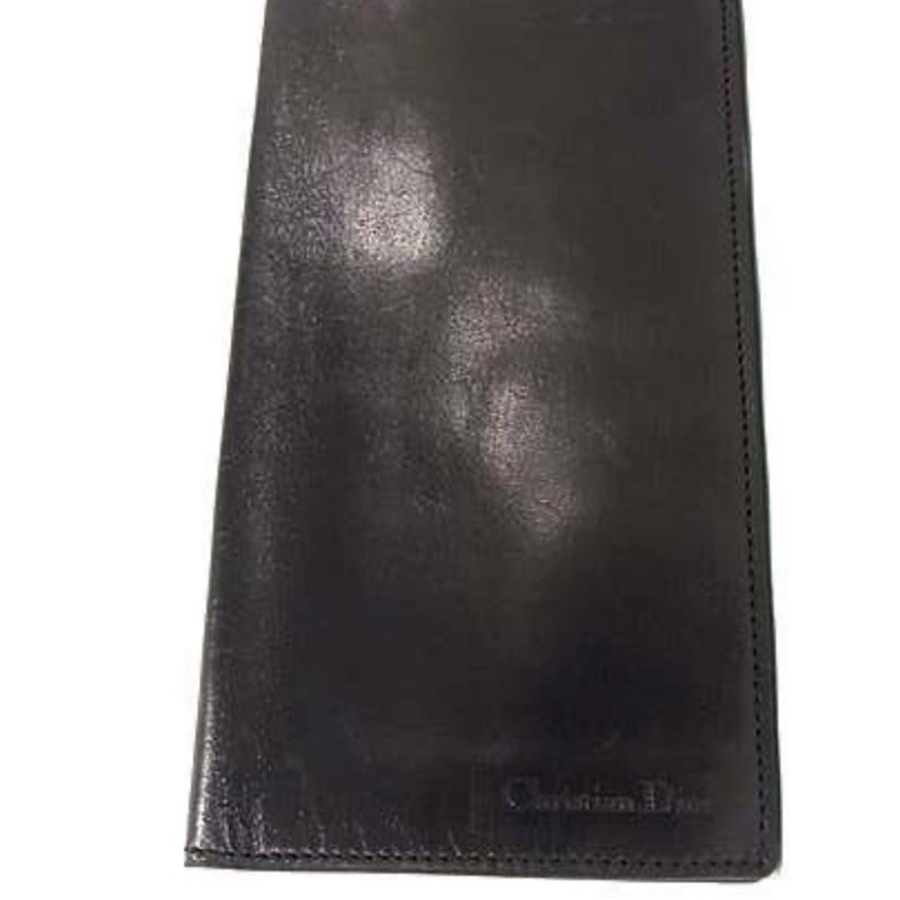 Dior Black Leather Bi-fold Wallet / Card Holder